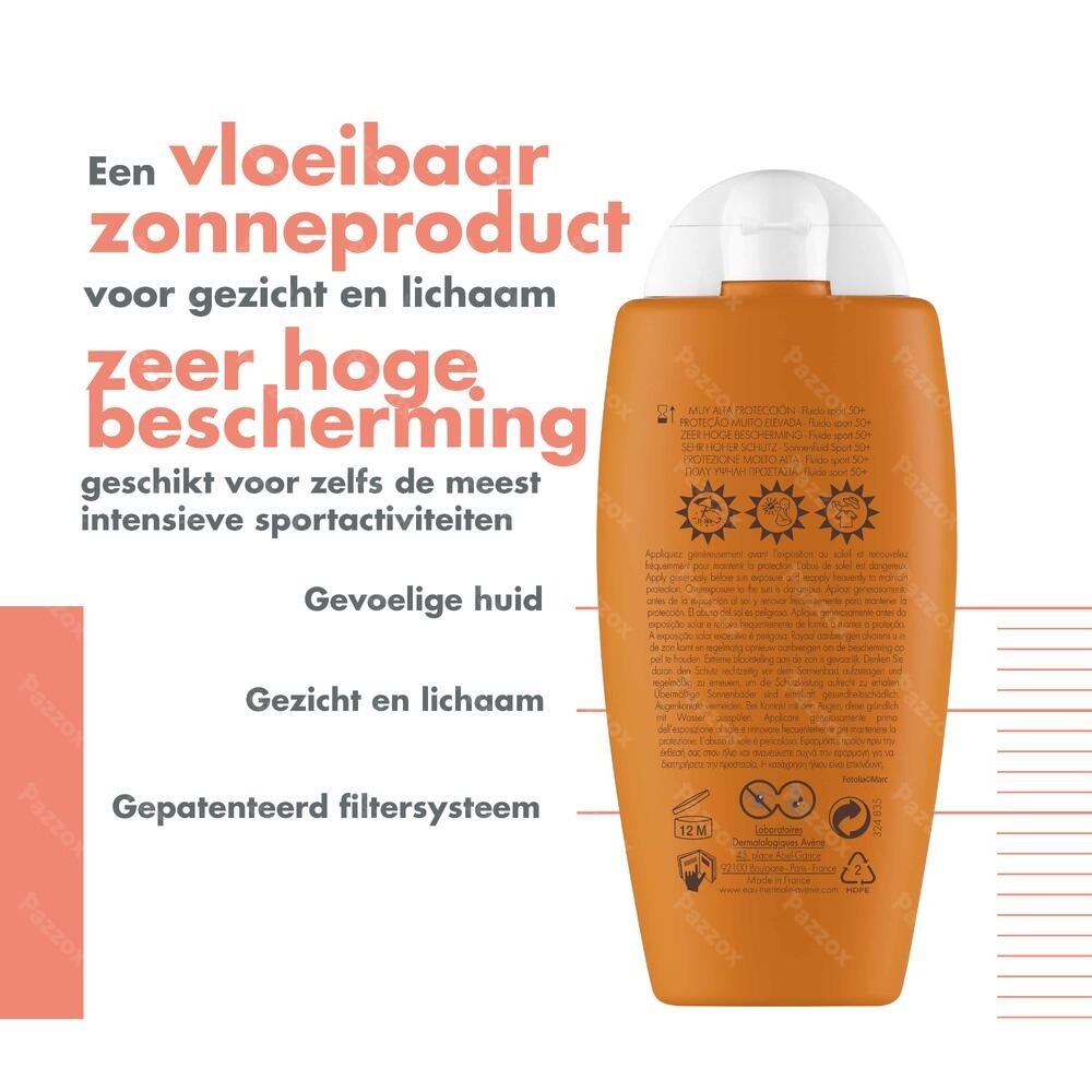 Avène Zonnefluide Sport SPF50+ 100ml