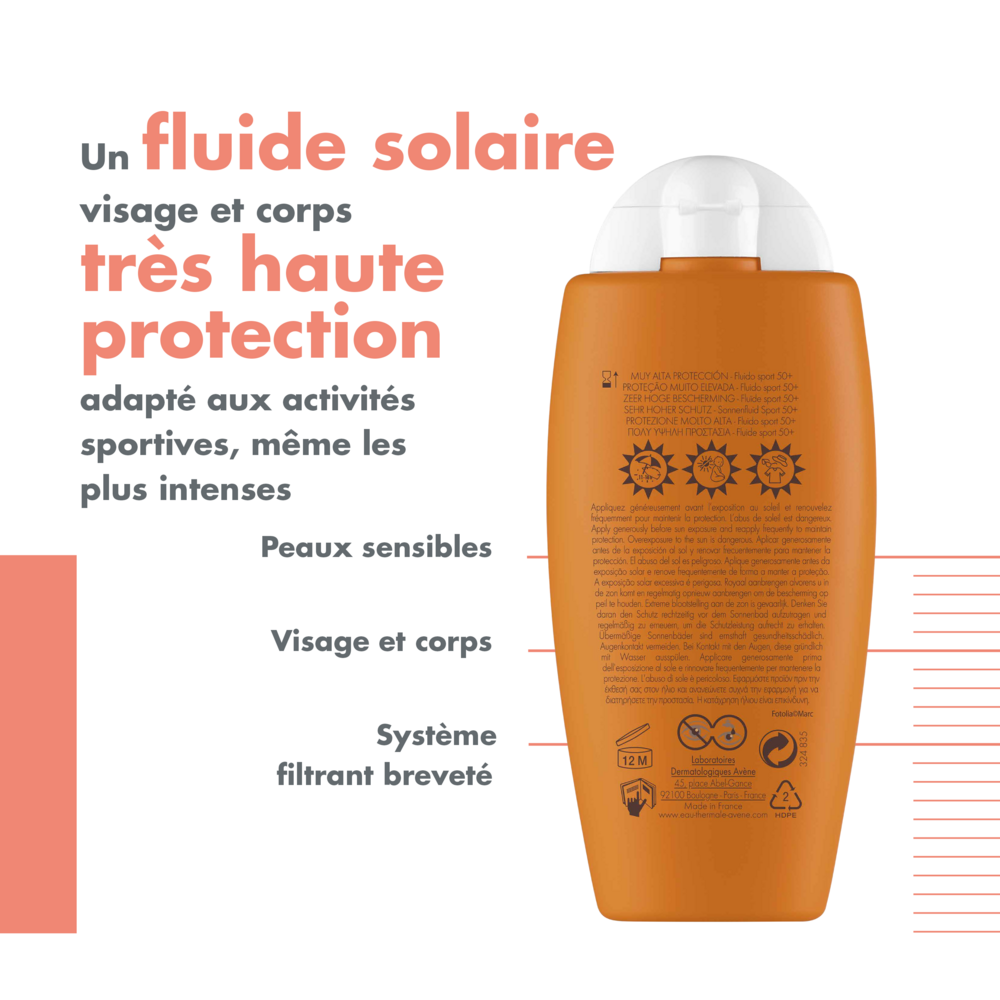 Avène Soleil Fluide Sport SPF50+ 100ml