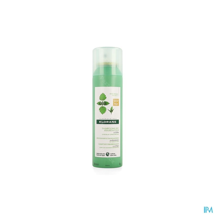 Klorane Droogshampoo Talgregulerend Met Brandnetel Vet + Bruin Haar 150ml