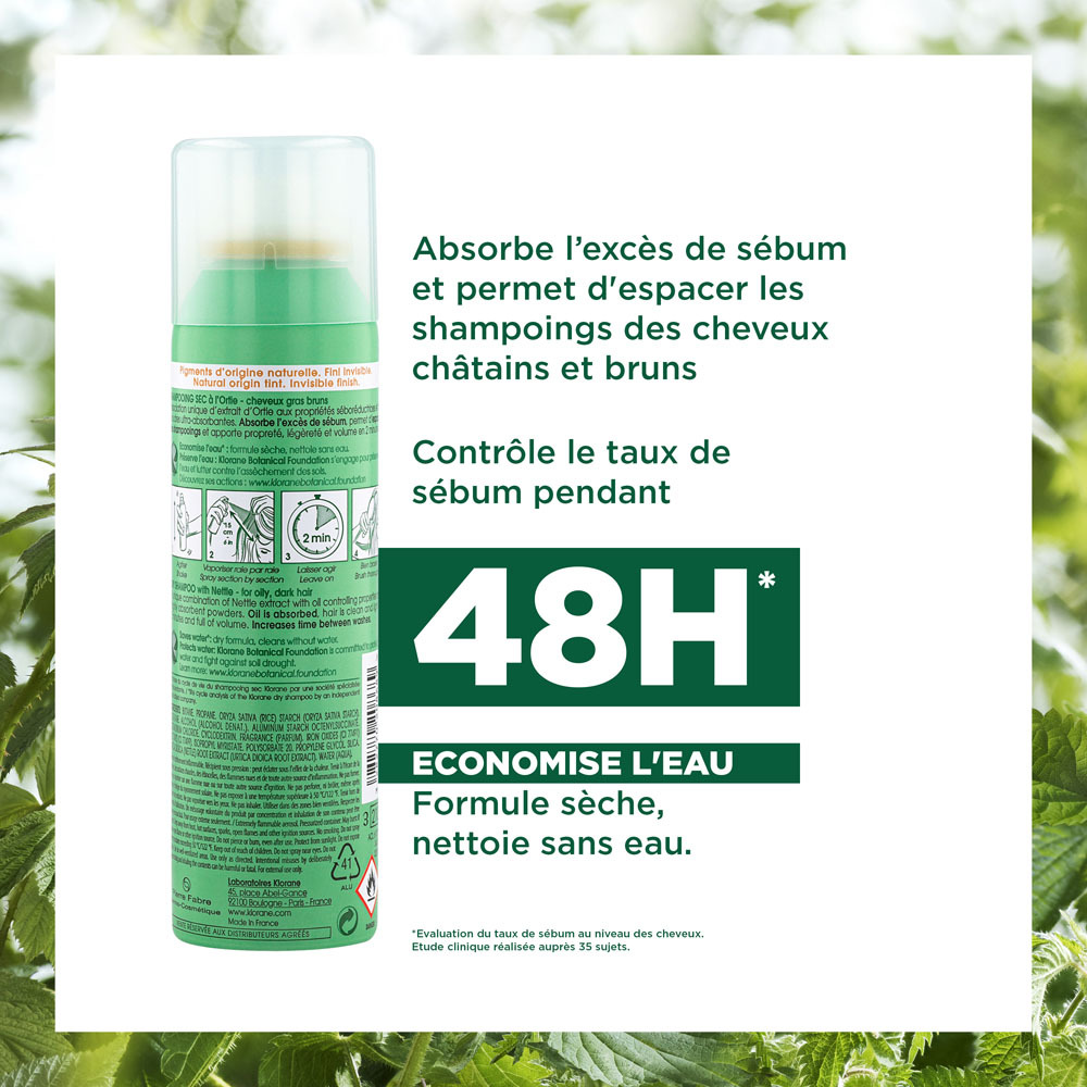 Klorane Shampooing Sec Séboréducteur à L'orti Teinte 150ml