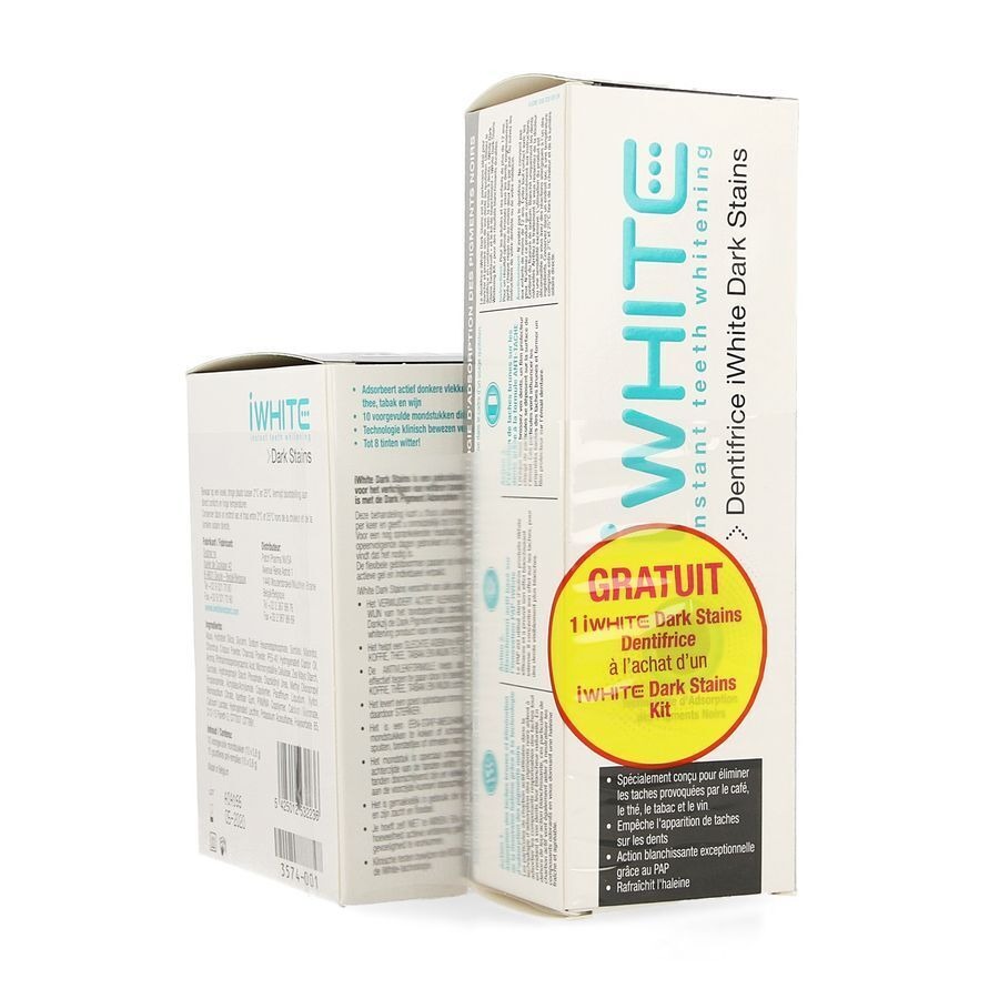Iwhite Dark Stains Kit + Dentifrice 75ml Gratuit