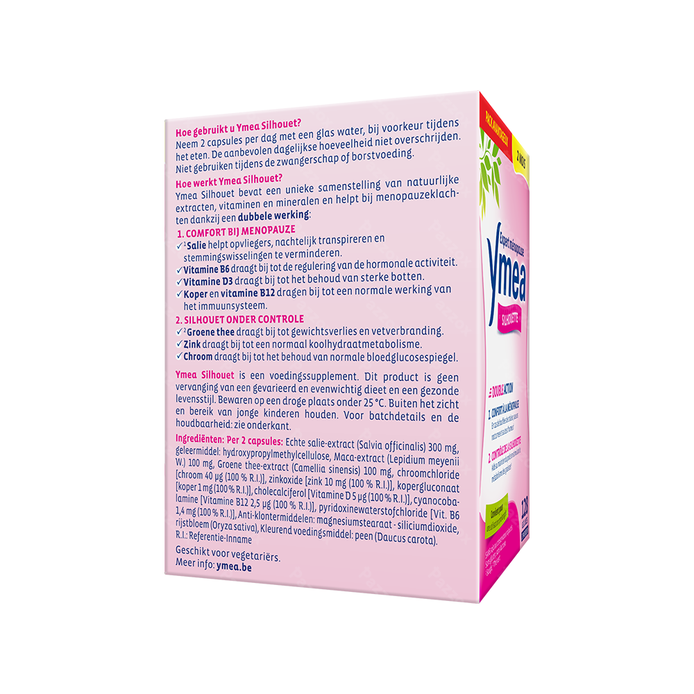 Ymea Silhouet Voedingssupplement Afslanken En Menopauze 128 Capsules
