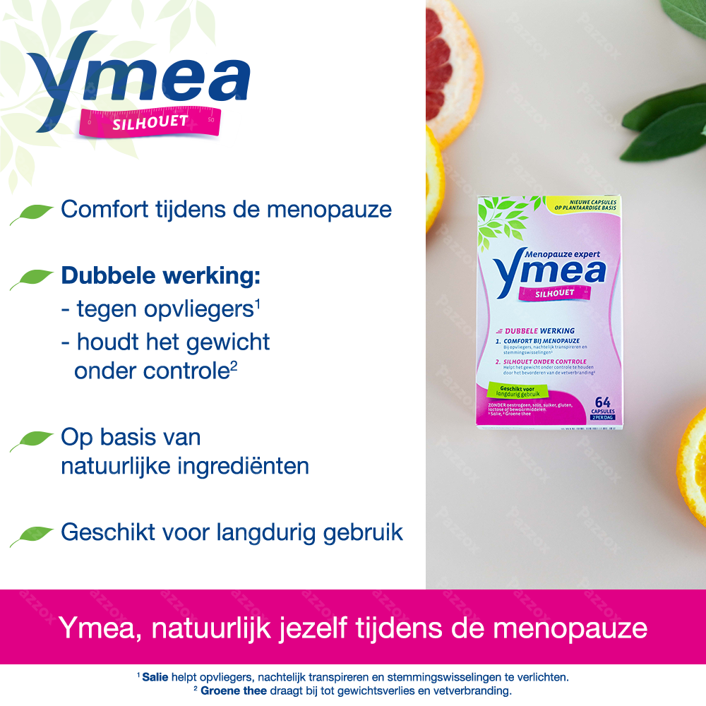 Ymea Silhouet Voedingssupplement Afslanken En Menopauze 128 Capsules