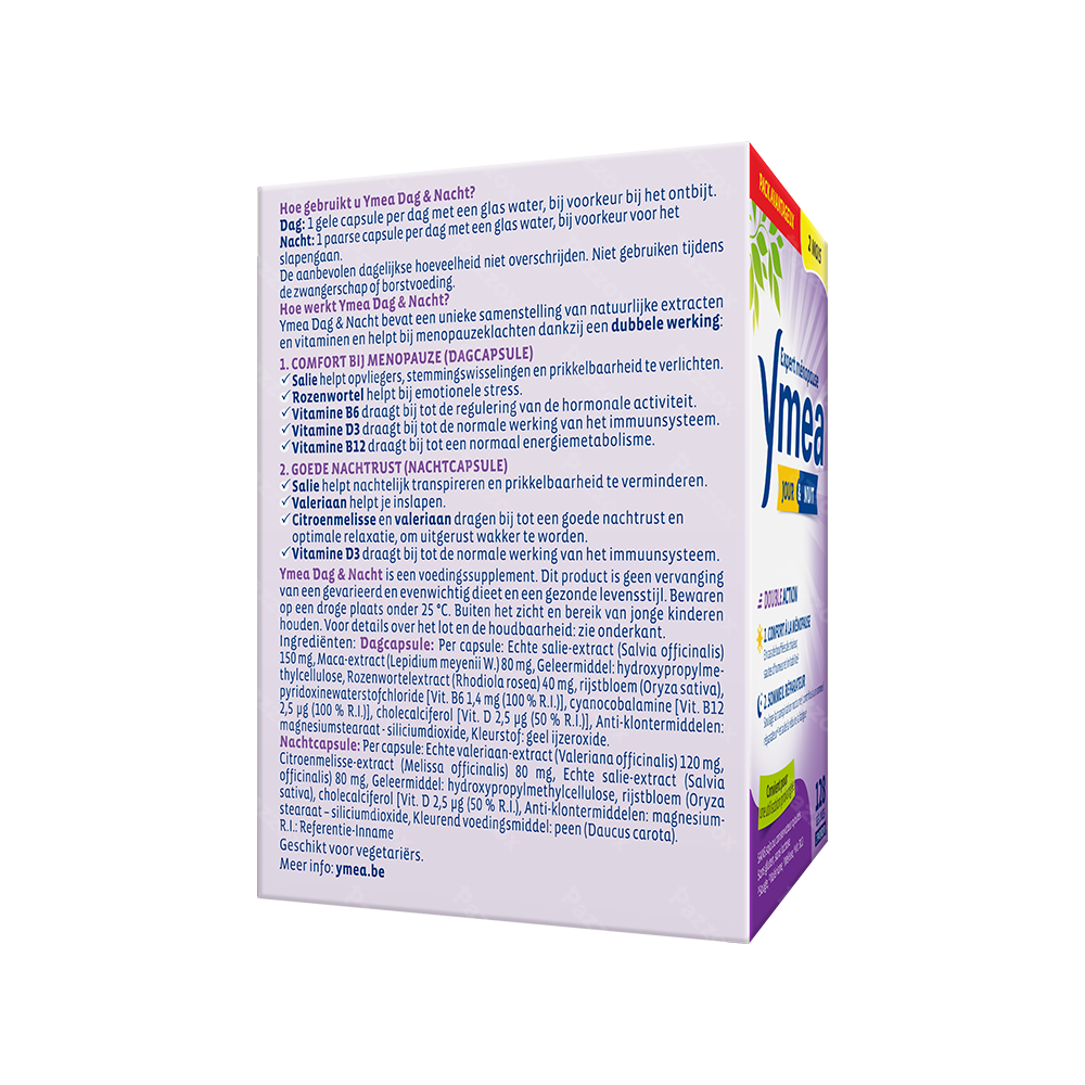 Ymea Dag & Nacht Voedingssupplement Menopauze 128 Capsules