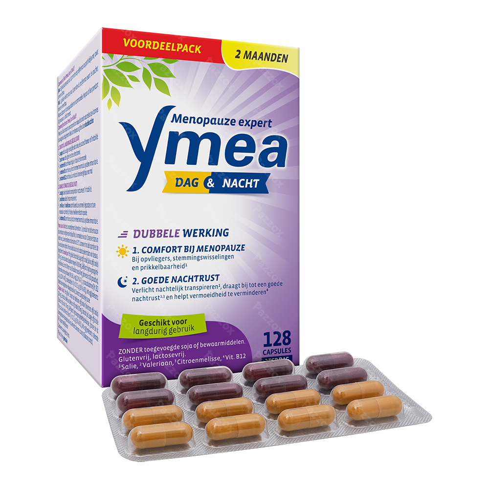 Ymea Dag & Nacht Voedingssupplement Menopauze 128 Capsules