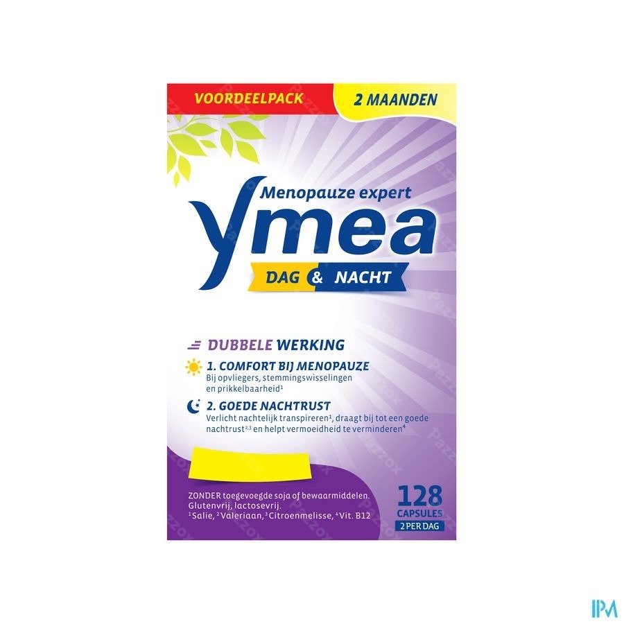Ymea Dag & Nacht Voedingssupplement Menopauze 128 Capsules