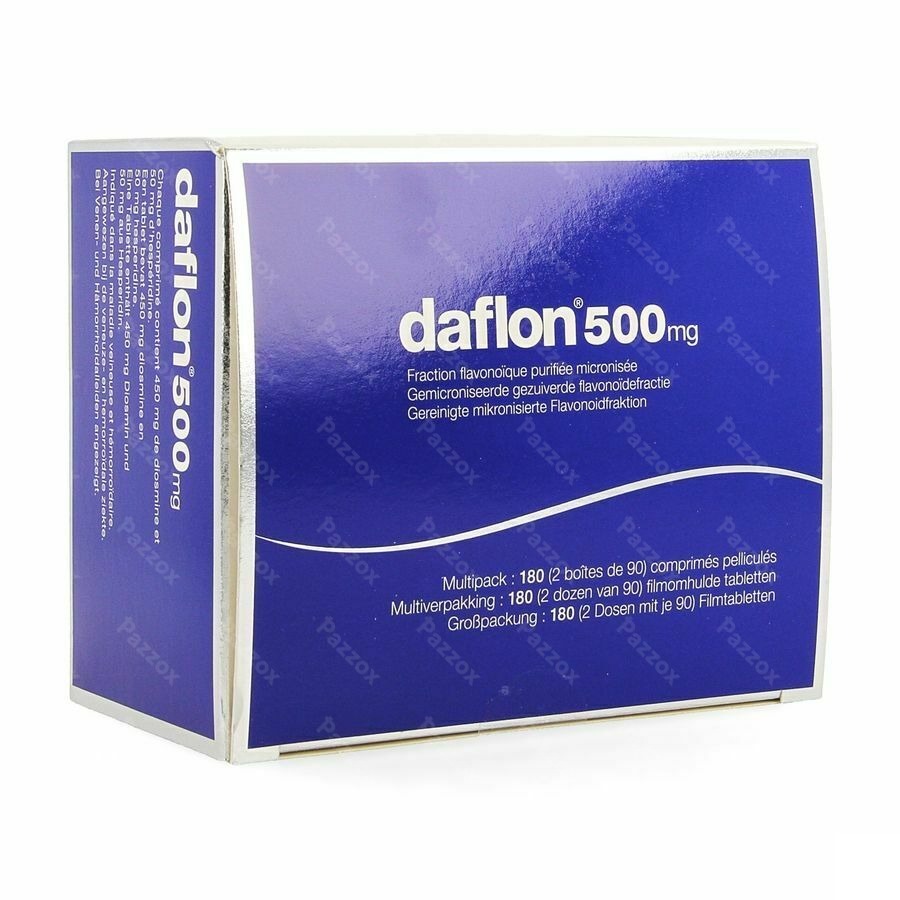 Daflon 500mg Bloedsomloop/Aambeien 180 Tabletten