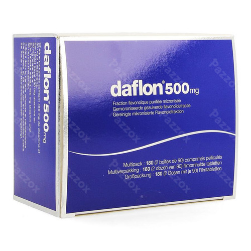 Daflon 500mg Bloedsomloop 180 Tabletten