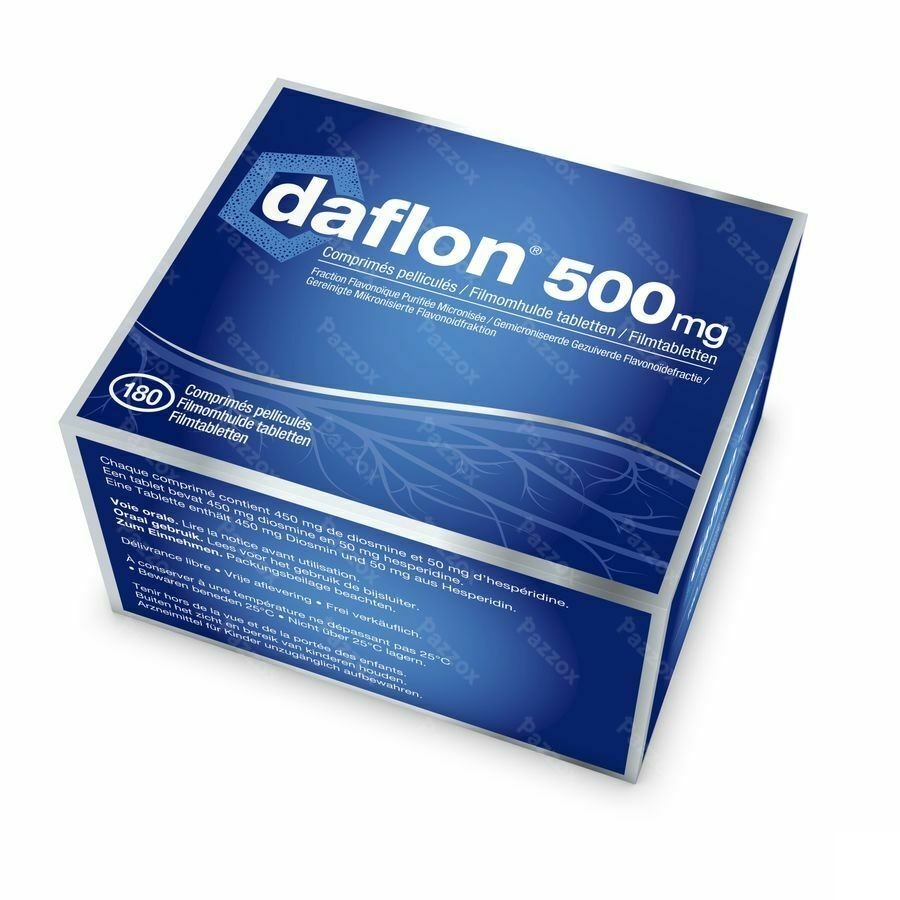 Daflon 500mg Bloedsomloop/Aambeien 180 Tabletten