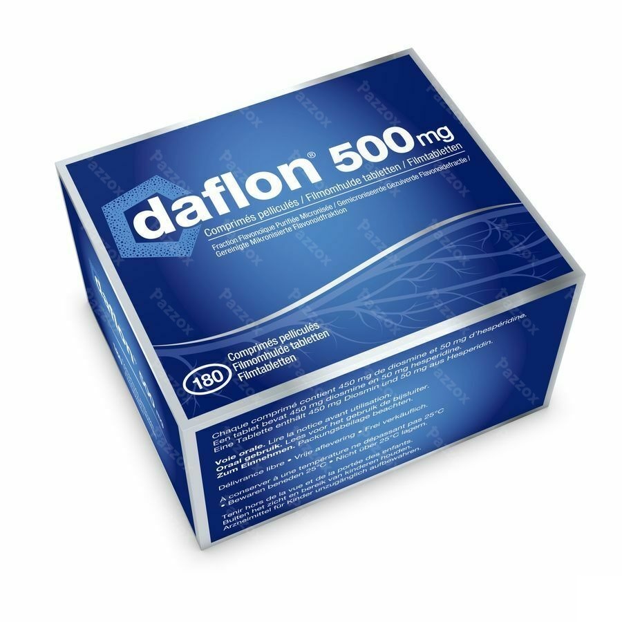 Daflon 500mg Bloedsomloop/Aambeien 180 Tabletten