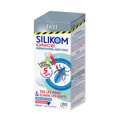 Silikom Once Shampoo Anti-Luizen en Neten Zonder Insecticiden 200ml + Kam