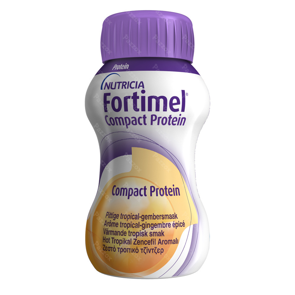 Fortimel Compact Protein Pittige Tropical-gember Flesjes 4x125 ml