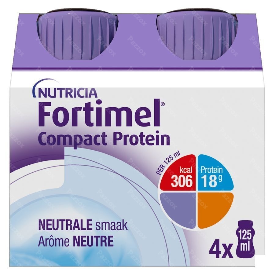 Fortimel Compact Protein Neutre Bouteilles 4x125 ml