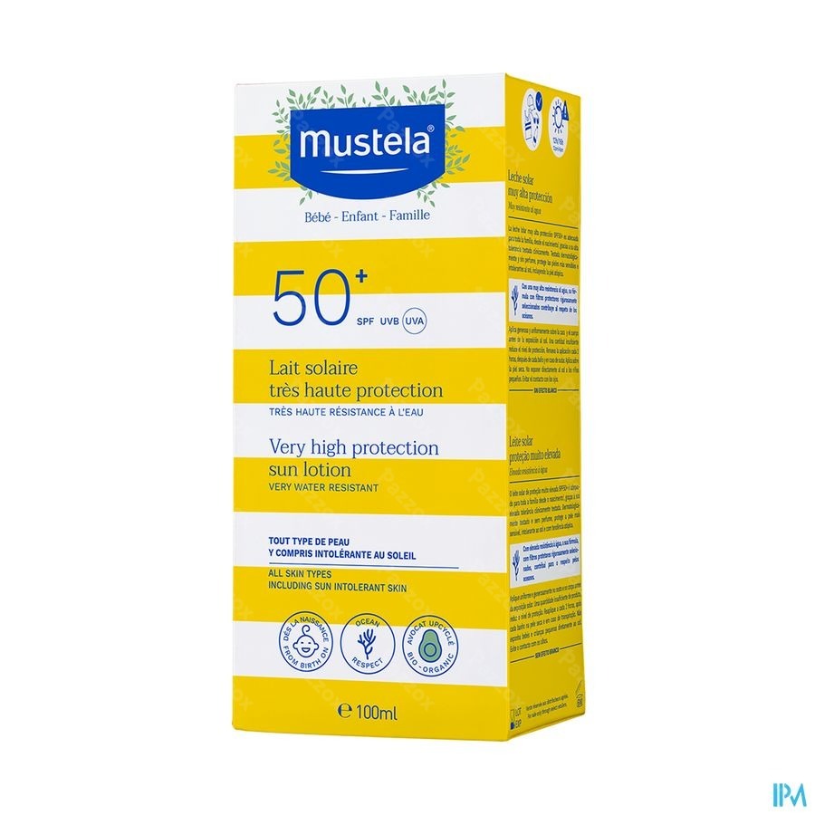 Mustela Zonnemelk Heel Hoge Bescherming SPF50+ 100ml