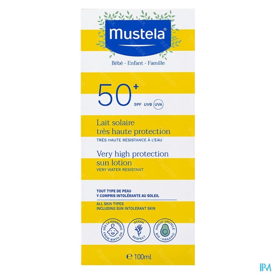 Mustela Zonnemelk Heel Hoge Bescherming SPF50+ 100ml