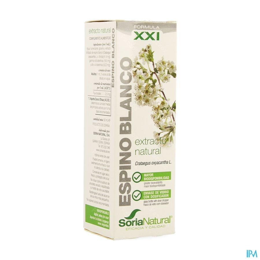 Soria Crataegus Oxyacantha XXI Extract Meidoorn 50ml