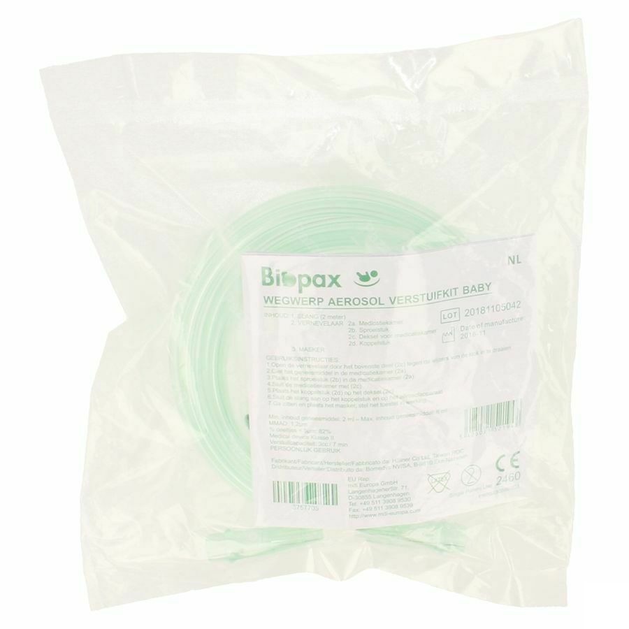 Biopax Aerosol Kit Jetable Bb (masq+nebul+tube 2m) HS50180