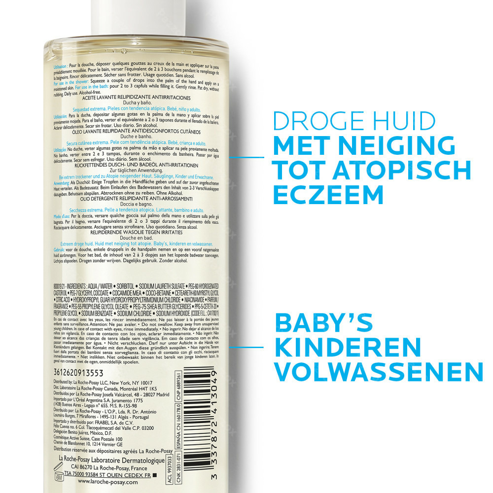 La Roche-Posay Lipikar Wasolie Ap+ Eczeem En Droge Huid 750 Ml