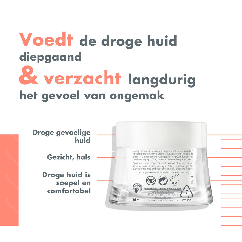 Avène Les Essentiels Revialiserende Voedende Crème 50ml