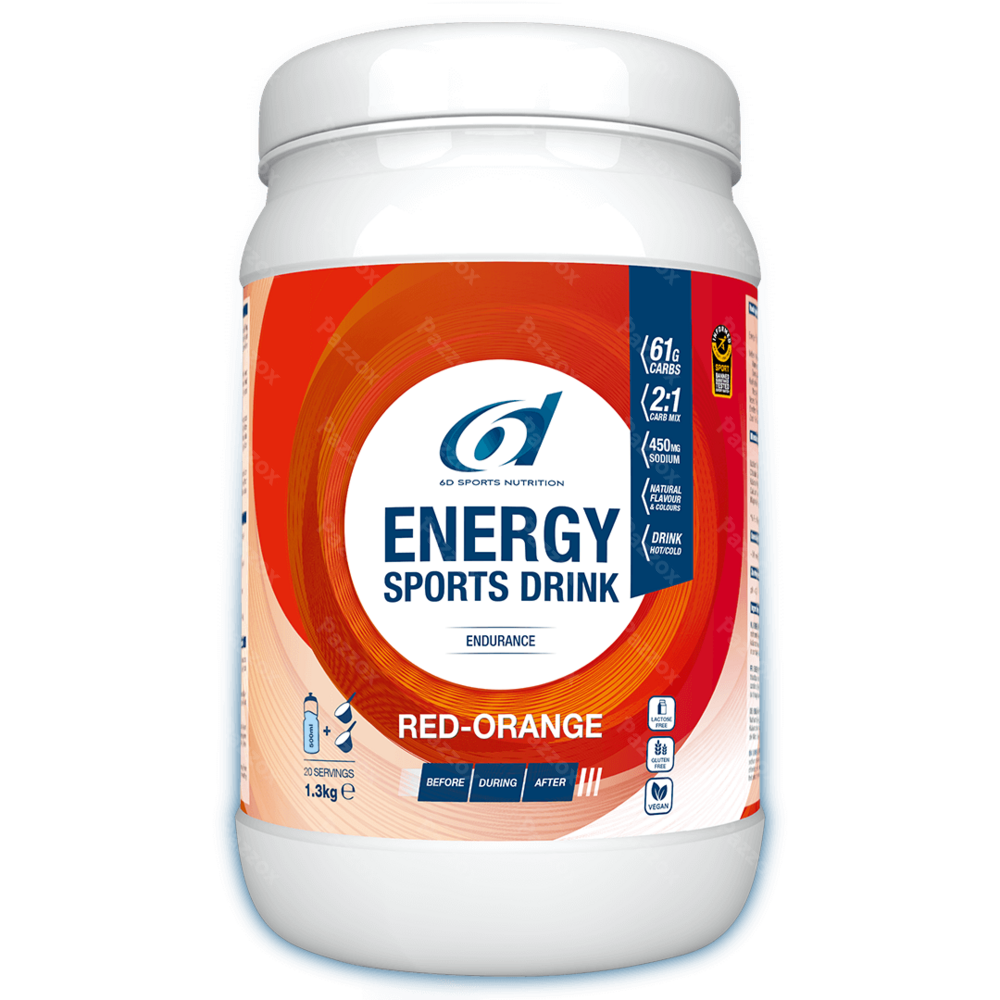 6d Sports Nutrition Energy Sports Drink Red Orange 1.3kg