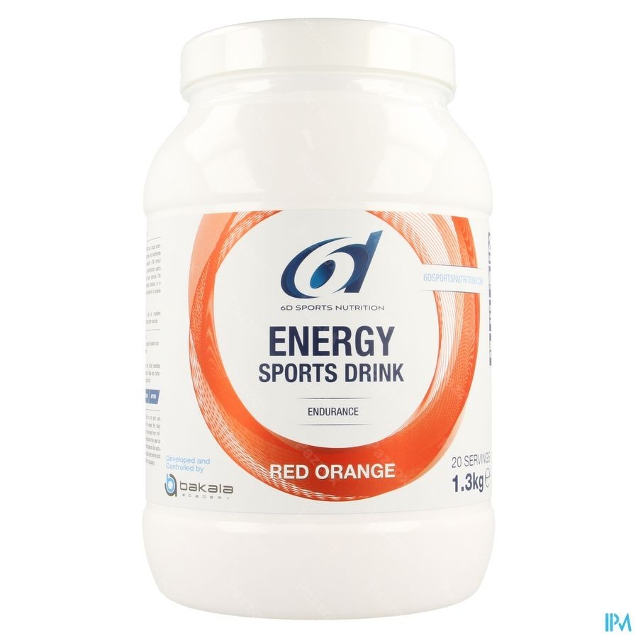 6d Sports Nutrition Energy Sports Drink Red Orange 1.3kg