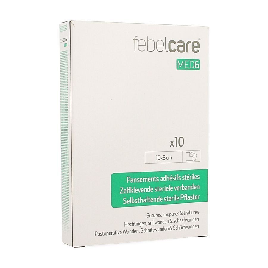 Febelcare Med6 Pansem. Adhesifs Steril.10x8cm 10pc
