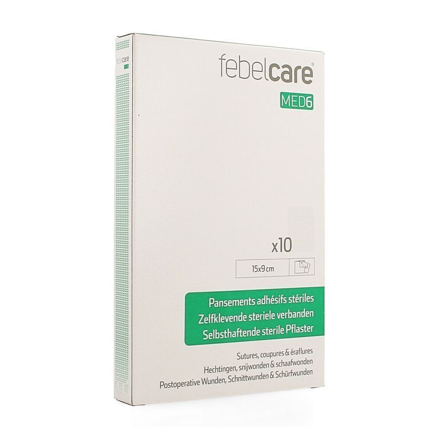 Febelcare Med6 Pansem. Adhesifs Steril.15x9cm 10pc