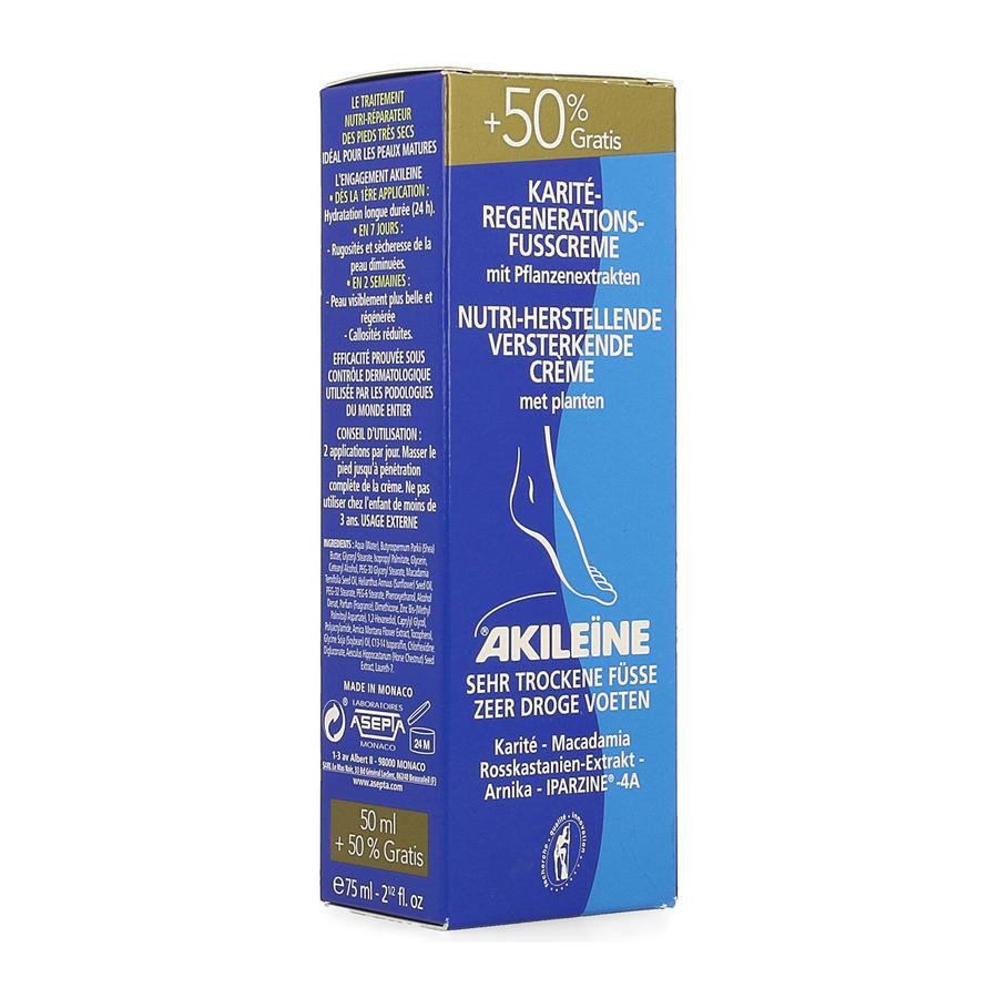 Akileine Herst. Cr Zeer Droge Voet. 75ml Promo-50%