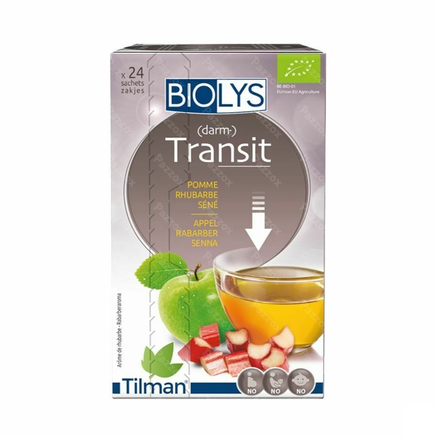 Biolys Pomme Rhubarbe Sene Sach 24