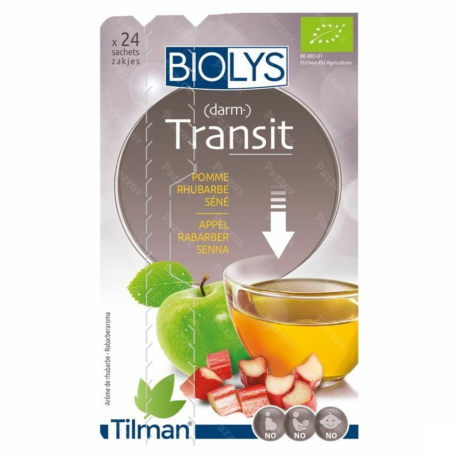 Biolys Pomme Rhubarbe Sene Sach 24