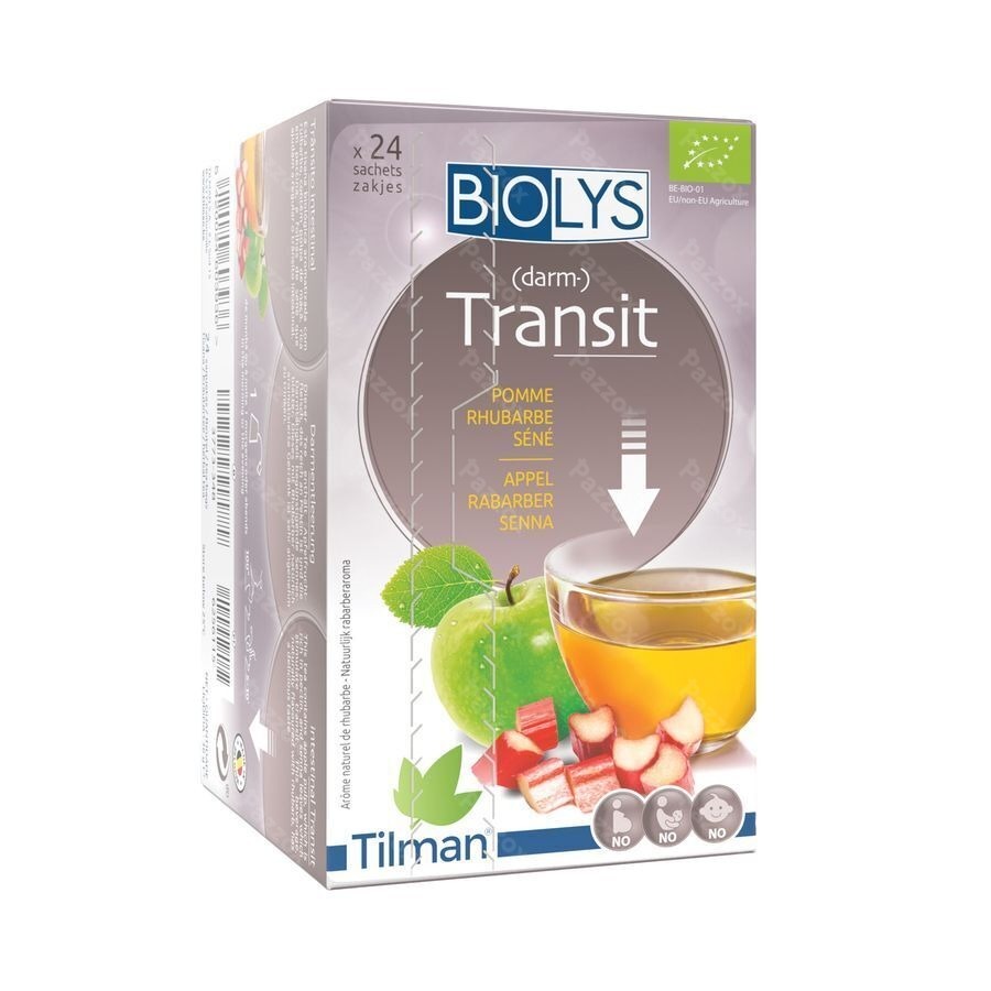 Biolys Pomme Rhubarbe Sene Sach 24