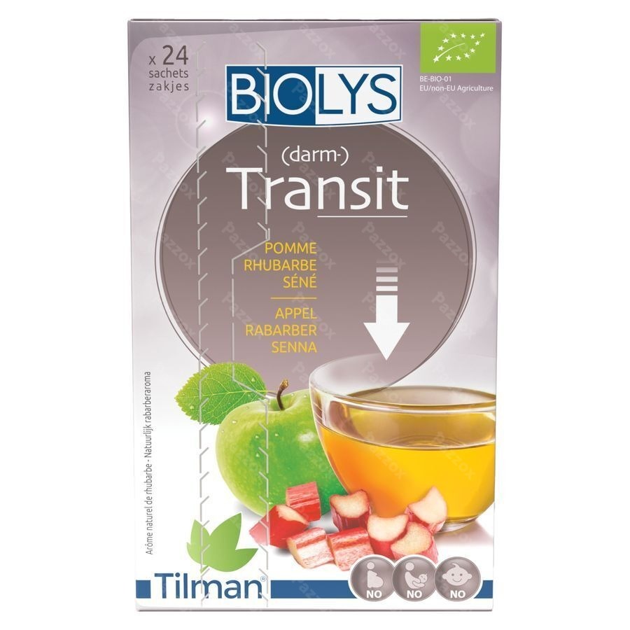Biolys Pomme Rhubarbe Sene Sach 24