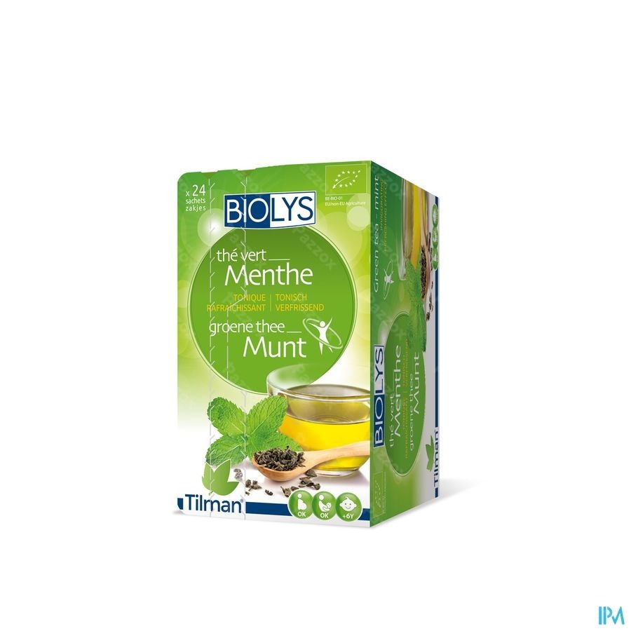 Biolys Groene Thee Munt Zakje 24