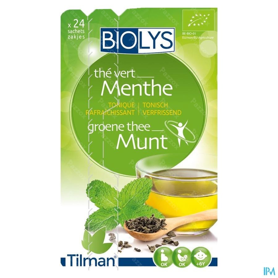 Biolys Groene Thee Munt Zakje 24