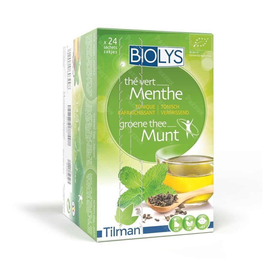 Biolys Groene Thee Munt Zakje 24
