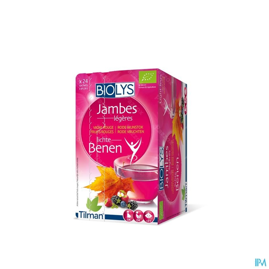 Biolys Rode Wijnstok Rode Vruchten 24 Zakjes