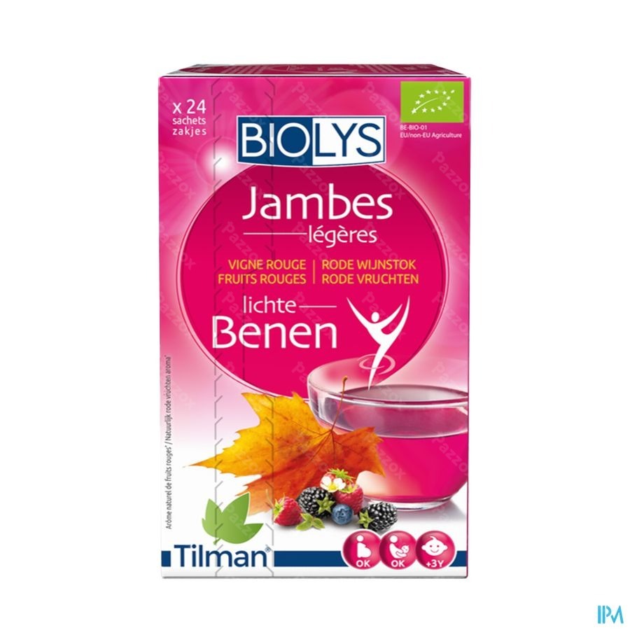 Biolys Rode Wijnstok Rode Vruchten 24 Zakjes