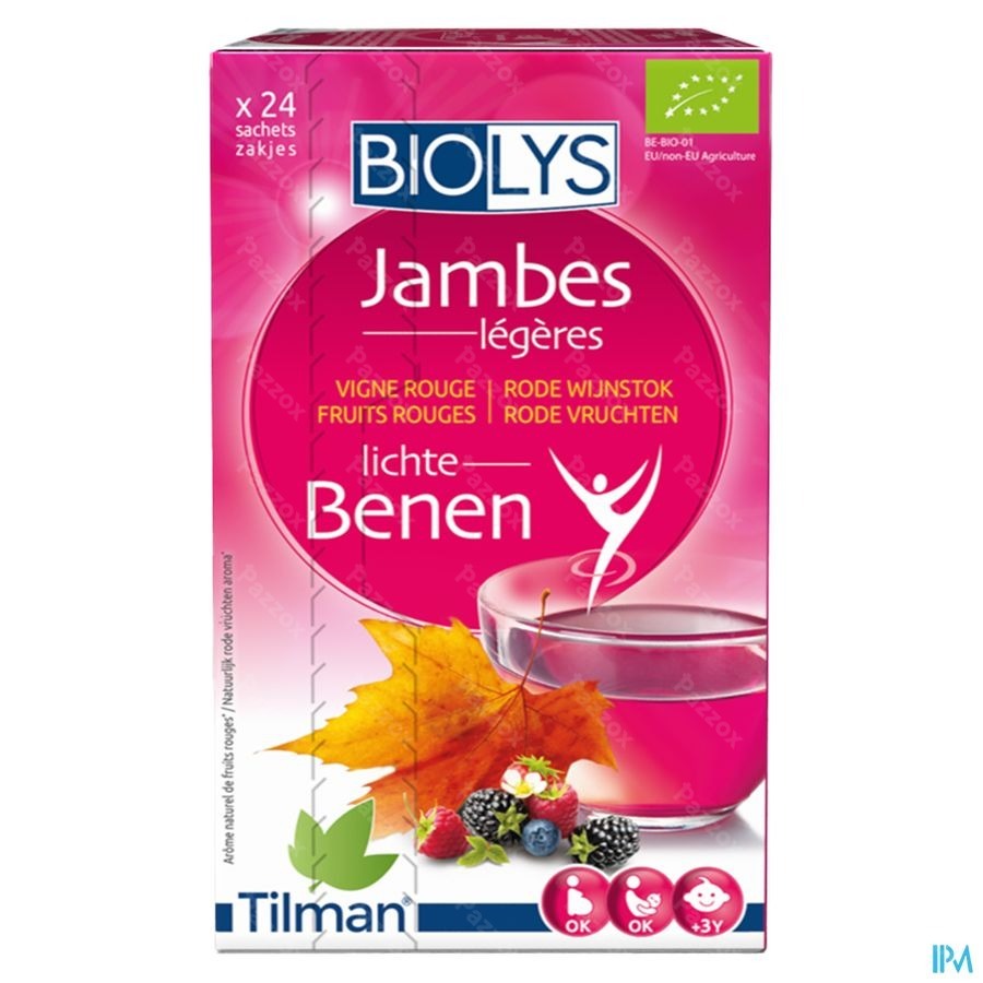 Biolys Rode Wijnstok Rode Vruchten 24 Zakjes