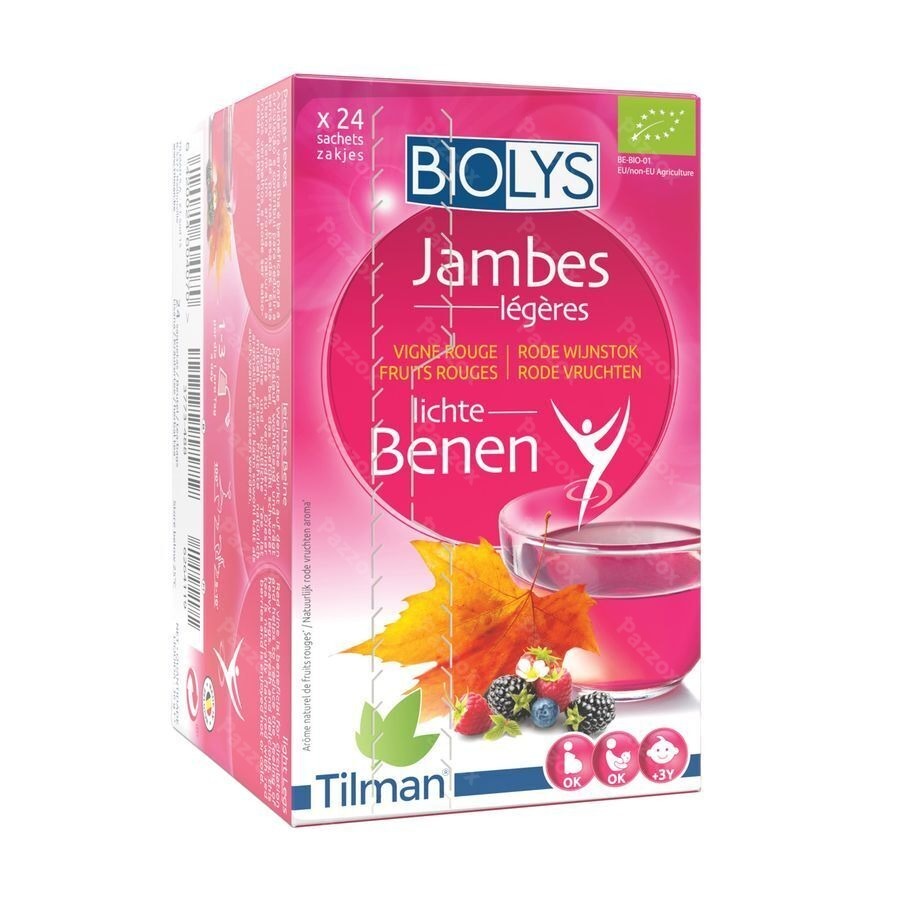 Biolys Rode Wijnstok Rode Vruchten 24 Zakjes