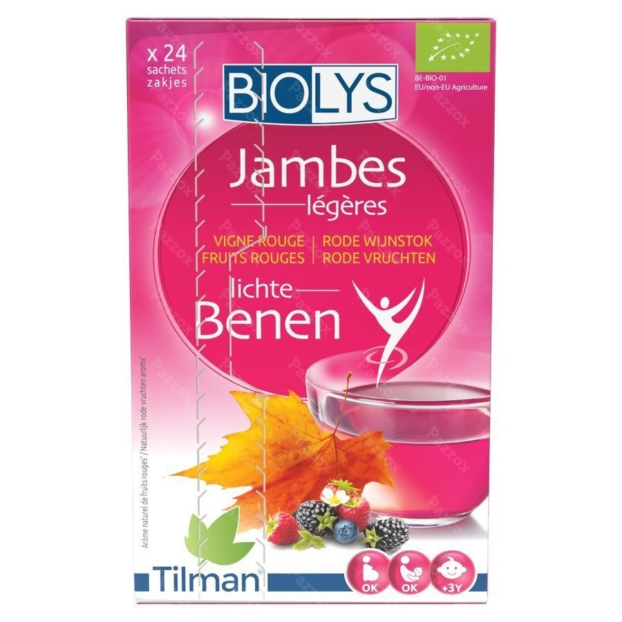 Biolys Rode Wijnstok Rode Vruchten 24 Zakjes