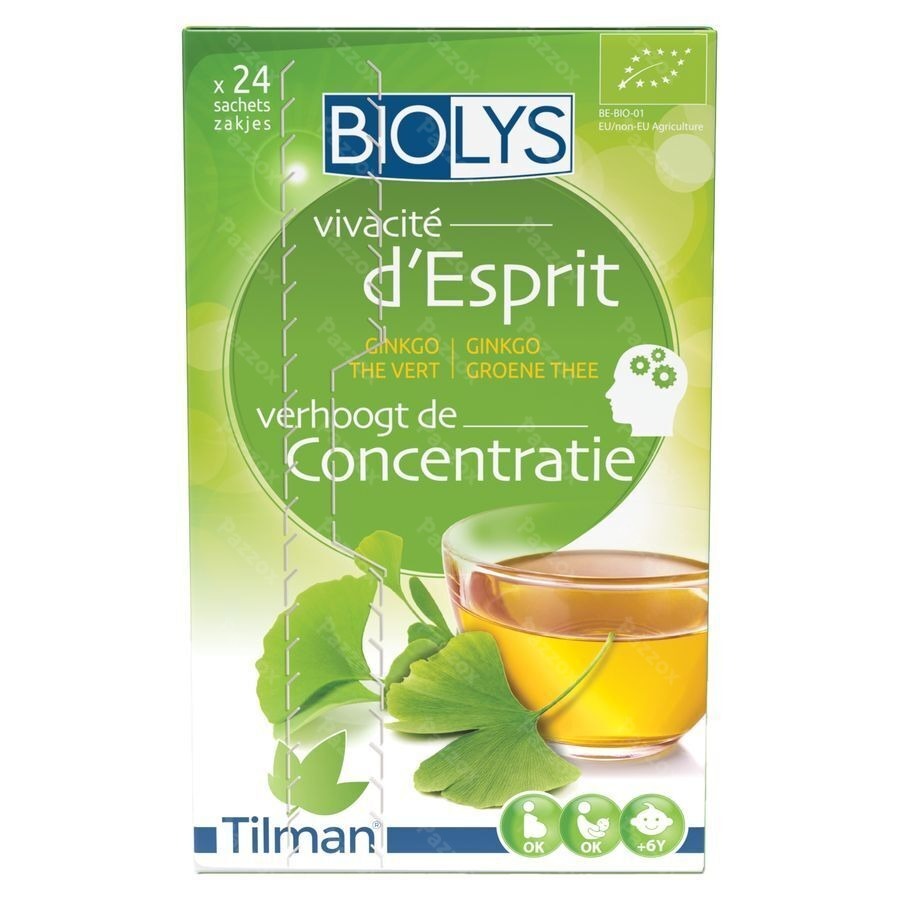 Biolys Ginkgo Groene Thee Sach 24