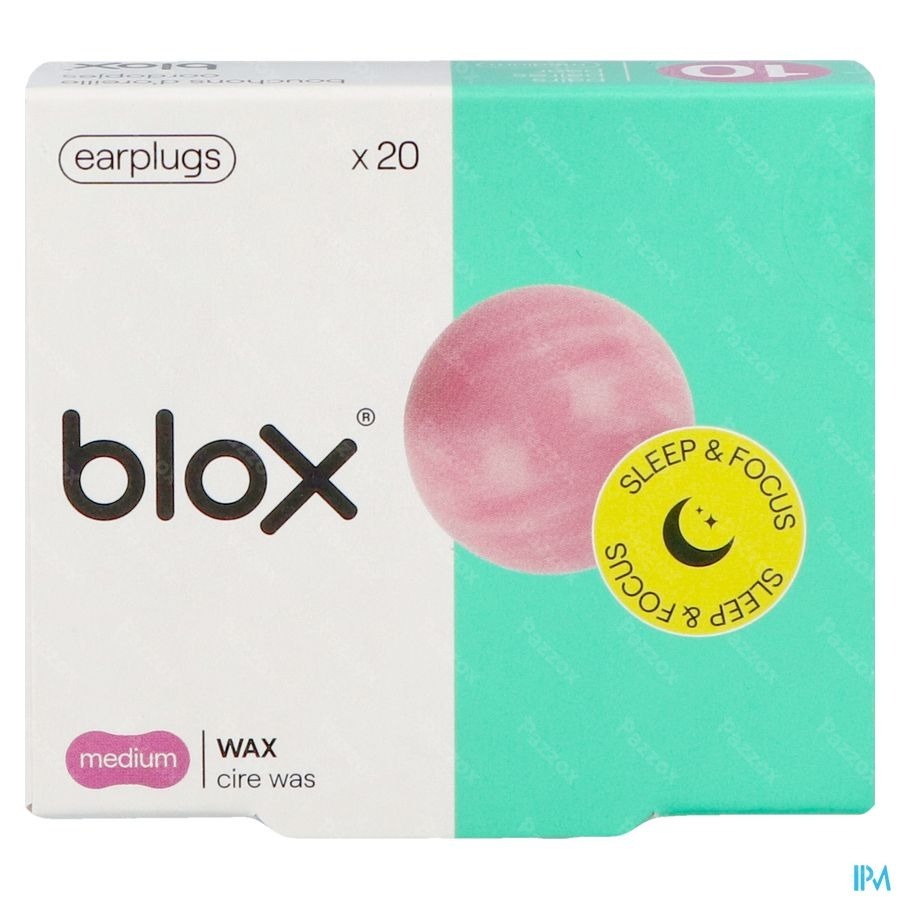Blox Sleep Wax Medium 10 Paar Oordopjes 