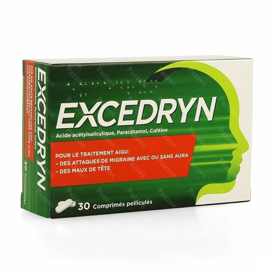 Excedryn Migraine et Meux de Tête 30 Comprimés