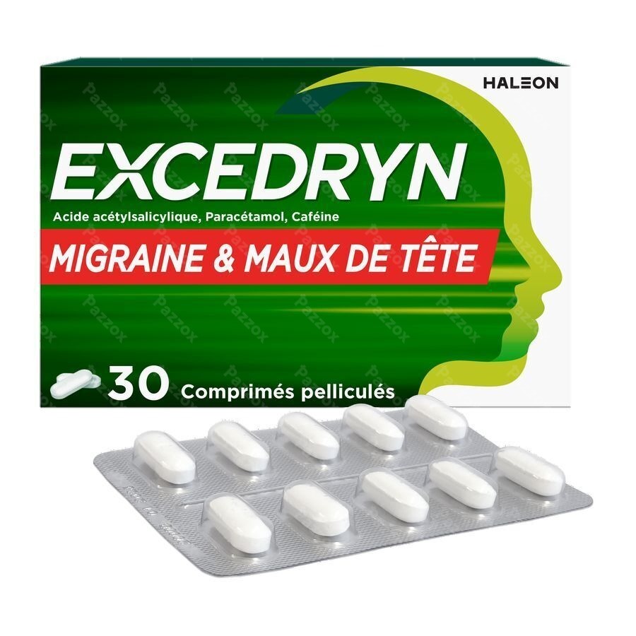 Excedryn Migraine et Meux de Tête 30 Comprimés