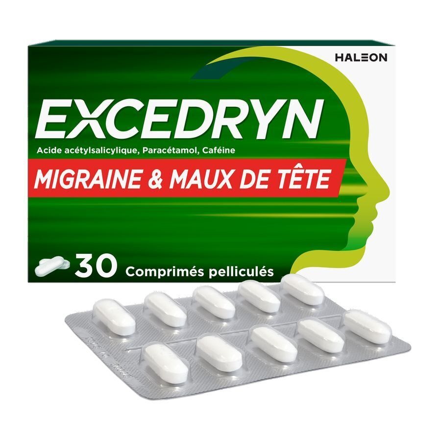 Excedryn Migraine et Meux de Tête 30 Comprimés
