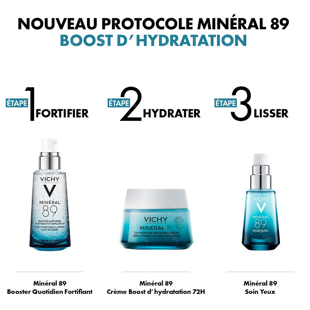 Vichy Minéral 89 Booster Sérum Quotidien Renforçant - Hydratation et Eclat 50ml