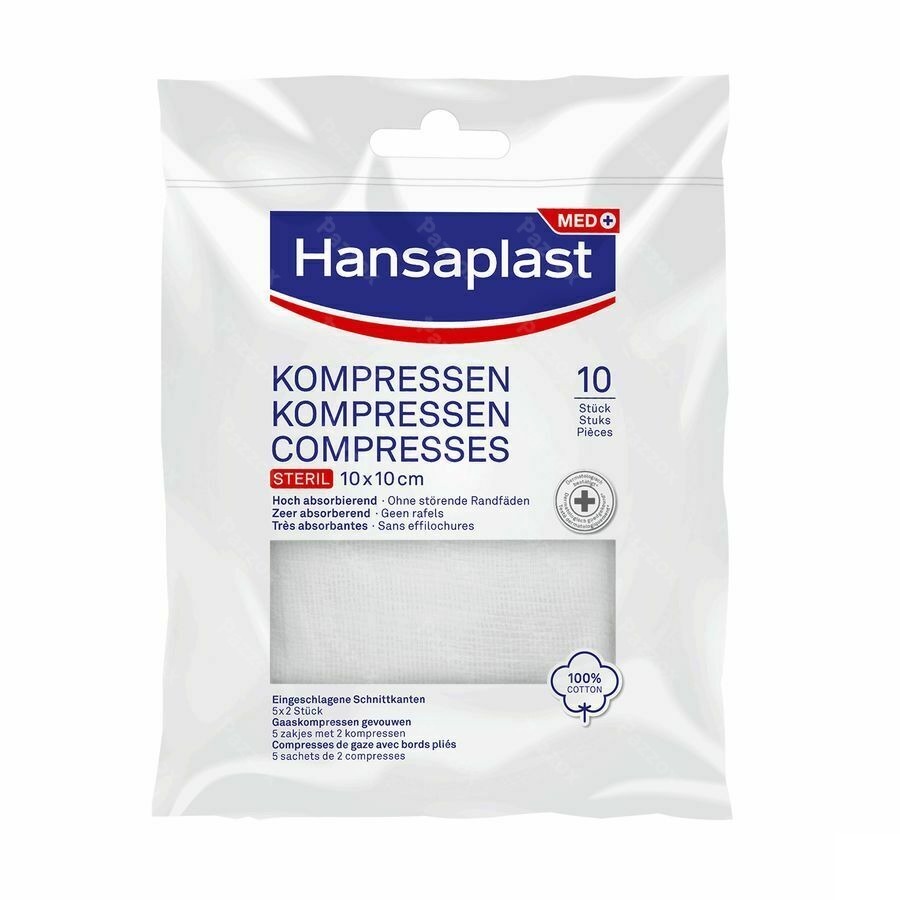 Hansaplast Gaaskompres Zacht 50 Stuks