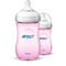 Philips Avent Natural 2.0 Zuigfles 260ml Roze Duo Scf034/27