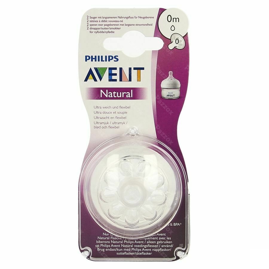 Philips Avent Natural 2.0 Zuigspeen Firstflow SCF040/27