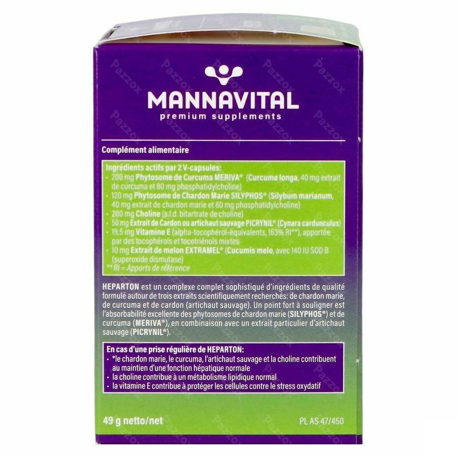 Mannavital Heparton V-caps 60